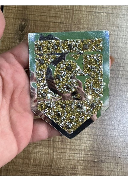 9x7 cm Ütü Ile Yapışan G Harfli Apolet Arma Yama Dikiş Aksesuarı