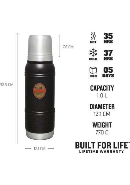Milestones Termos 1 Lt [1920 Özel Seri] Siyah
