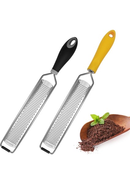 Sarı Saplı Peynir Rende ve Limon Zester Paslanmaz Çelik Mutfak Rende Dilimleme Peynir Rende ve Sebze Rende Kaymaz Saplı Aracı (Yurt Dışından)