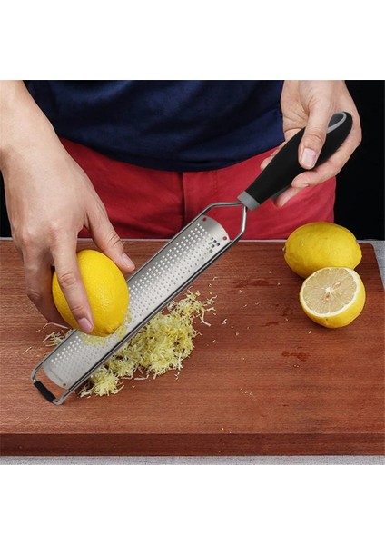Sarı Saplı Peynir Rende ve Limon Zester Paslanmaz Çelik Mutfak Rende Dilimleme Peynir Rende ve Sebze Rende Kaymaz Saplı Aracı (Yurt Dışından)