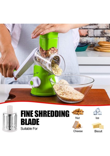 Kırmızı Sebze Dilimleme Manuel Döner Peynir Rende Çok Fonksiyonlu Döner Mandoline Sebze Kesici Patates Dilimleme Mutfak Gadget'ı (Yurt Dışından)