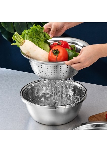 26CM-RENDE Plakası Mutfak Çok Amaçlı Rende, Drenaj Sepeti ile 3'ü 1 Arada Çok Fonksiyonlu Paslanmaz Çelik Havza Sebze Kesici Salata Yapımcısı Kase (Yurt Dışından) fiyatları
