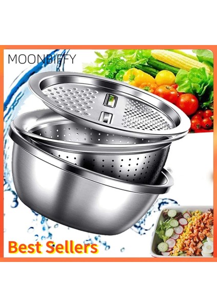26CM-RENDE Plakası Mutfak Çok Amaçlı Rende, Drenaj Sepeti ile 3'ü 1 Arada Çok Fonksiyonlu Paslanmaz Çelik Havza Sebze Kesici Salata Yapımcısı Kase (Yurt Dışından) modelleri