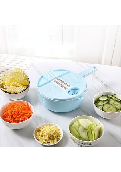 Style-5 12 In 1 Mutfak Çok Fonksiyonlu Dilimleme Kesici Salata Eşyaları Sebze Doğrama Havuç Patates Manuel Parçalayıcı Mutfak Pişirme Araçları (Yurt Dışından) fırsatları