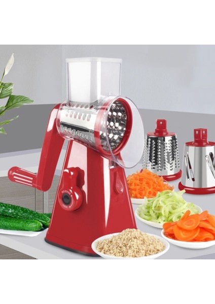 Mavi B Sebze Dilimleyici Manuel Mutfak Aksesuarları Sebze Doğrama 3 In 1 Yuvarlak Rende Kesici Patates Spiralizer Ev Mutfak Aletleri (Yurt Dışından) fiyatları