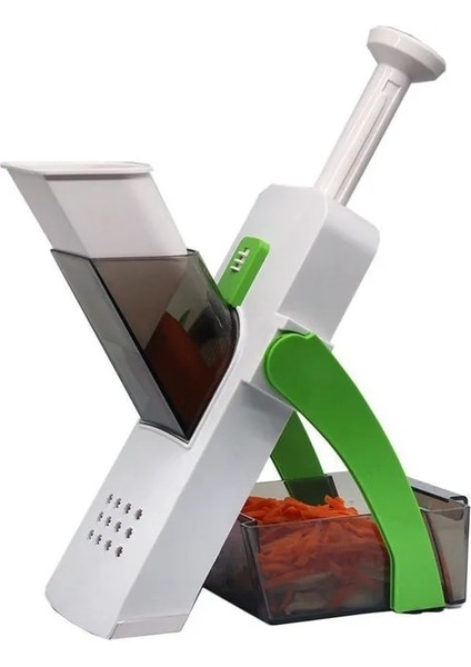 Yeşil Çok Fonksiyonlu Sebze Kesici Güvenli Mandoline Mutfak Dilimleme Salata Kıyıcı Patates Dilimleme Patates Kızartması Kesici Pişirme Gadget (Yurt Dışından)