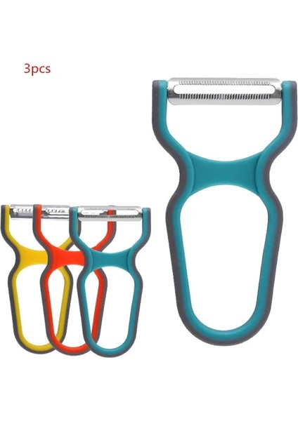 Style3 3 Adet Dilimleyici Parçalayıcı Soyucu Julienne Kesici Çok Soyma Paslanmaz Rende Mutfak Gereçleri Sihirli Üçlü Soyucu Seti (Yurt Dışından)