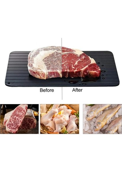 L Hızlı Buz Çözme Tepsisi Hızlı Çözülme Dondurulmuş Gıda Et Meyve Hızlı Buz Çözme Plaka Levha Buz Çözme Güvenli Mutfak Gadget Aracı (Yurt Dışından)