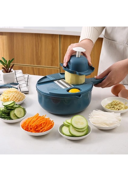 Beyaz 12 Parçalı Set Çok Fonksiyonlu Sebze Doğrayıcı Havuç Patates Mutfak Kolaylık Sebze Aracı Için Elle Kesilmiş Parçalama Rende (Yurt Dışından) modelleri