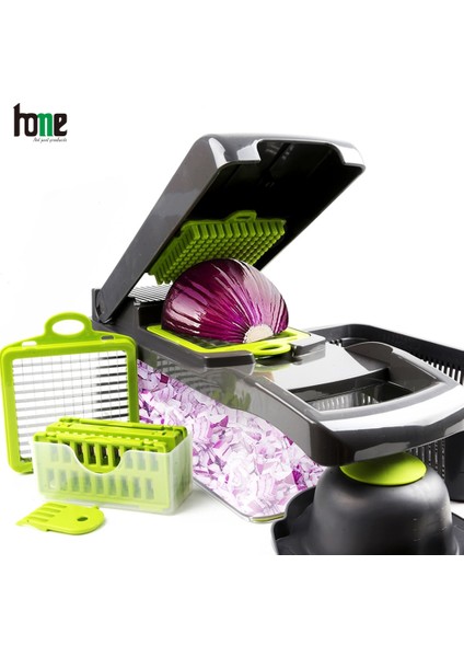 Mavi Choppe Sebze Kesici Soğan Kıyıcı Salata Manuel Rende Sebze Dilimleme Yumurta Dilimleyici Konteyner Mandolin Mutfak Aksesuarları (Yurt Dışından) fiyatları