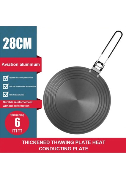 03 Yapışmaz Gaz Sobası Mutfak Isı Iletim Plakası Enerji Tasarrufu Ev Kalınlaşmış Çözülme Difüzör Pişirme Termal Gadget (Yurt Dışından)
