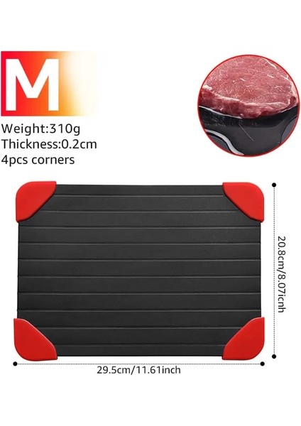 4 Köşeli M Hızlı Buz Çözme Tepsisi Çözülme Dondurulmuş Gıda Et Meyve Hızlı Buz Çözme Plaka Tahtası Buz Çözme Plakası Mutfak Gadget Aracı (Yurt Dışından)