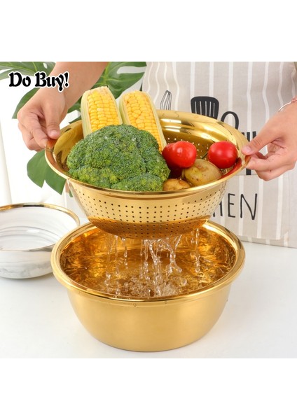Altın 3 Adet/takım Sebze Dilimleme Drenaj Sepeti Paslanmaz Çelik Meyve Patates Soyucu Rende Yuvarlak Pirinç Yıkama Drenaj Sepeti Malzemeleri (Yurt Dışından) fiyatları