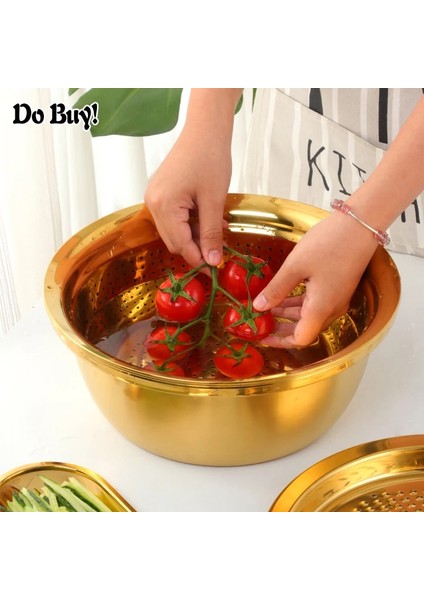 Altın 3 Adet/takım Sebze Dilimleme Drenaj Sepeti Paslanmaz Çelik Meyve Patates Soyucu Rende Yuvarlak Pirinç Yıkama Drenaj Sepeti Malzemeleri (Yurt Dışından) indirimleri