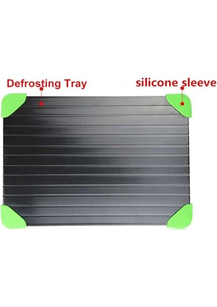 Siyah L 35.5X20.5X0.2CM Hızlı Buz Çözme Tepsisi Çözülme Dondurulmuş Gıda Et Meyve Hızlı Buz Çözme Plaka Tahtası Buz Çözme Mutfak Alet Araçları Mutfak Eşyaları Çözdürme (Yurt Dışından)