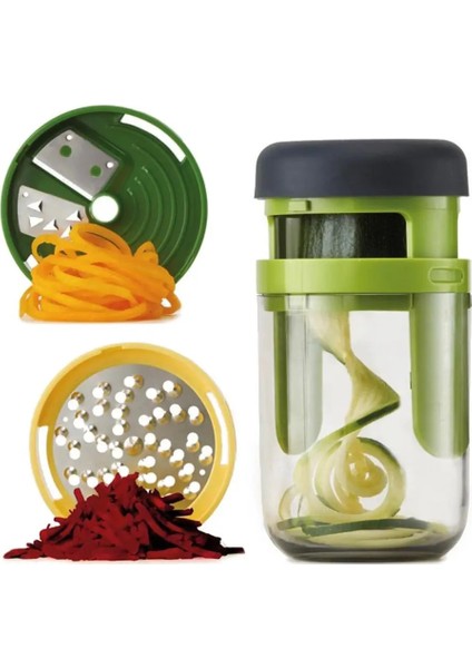 Yeşil Manuel Sebze Dilimleyici Spiral Bıçak Kesici Salatalık Havuç Rende Salata Meyve Sebze Kıyıcı Ev Mutfak Gadget Pişirme Rende (Yurt Dışından) modelleri