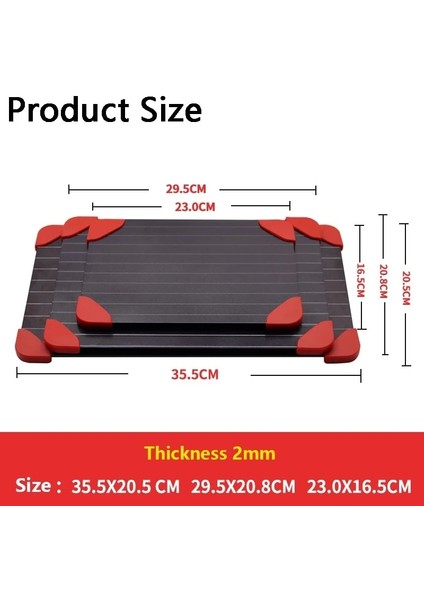 Sadece Tepsi S 23X16.5X0.2CM 1 Adet Hızlı Buz Çözme Kurulu Çözülme Yapışmaz Dondurulmuş Gıda Meyve Balık Et Buz Çözücü Hızlı Buz Çözme Plakası Tepsi Buz Çözme Mutfak Aletleri (Yurt Dışından)