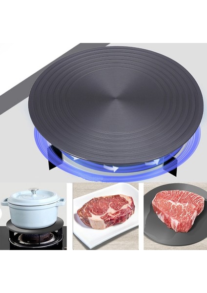 Gri 28 cm x 6mm Mutfak Termal Plaka Ev Hızlı Çözülme Plakası Etler Için Mutfak Tencere Kahve Tencere Isı Iletim Tepsileri Mutfak Aksesuarları (Yurt Dışından)