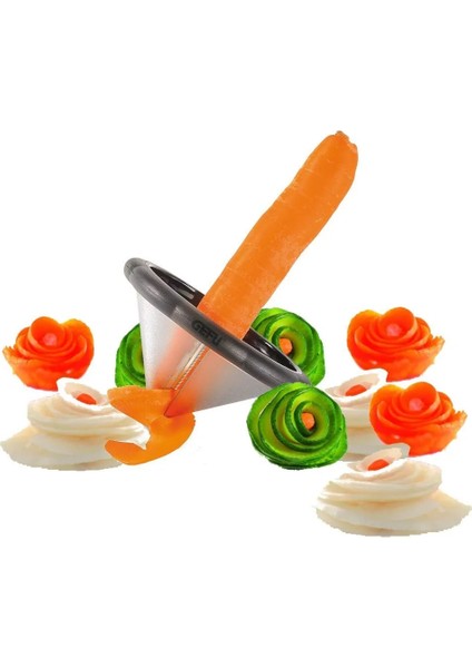 Siyah Yaratıcı Salata Bigudi Meyve ve Sebze Spiral Bıçak Dekoratif Çiçek Kesici Oyma Aracı Mutfak Aksesuarları Alet (Yurt Dışından) fiyatları