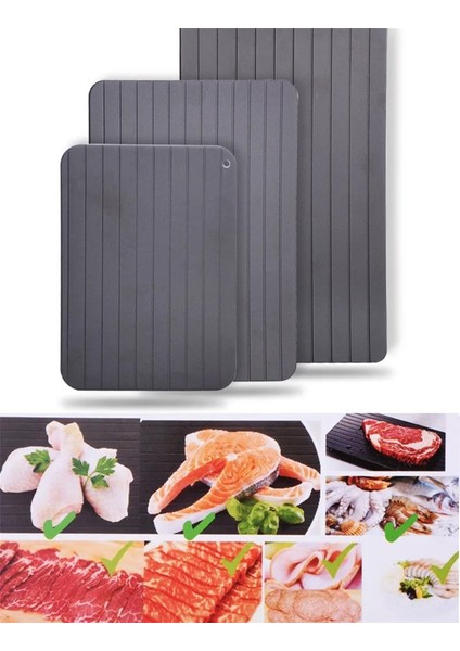 16.5X23CM 0.2 Kalın Hızlı Buz Çözme Tepsisi Hızlı Çözülme Plakası Dondurulmuş Gıdalar Için Sihirli Tahta Gıdaya Uygun Alüminyum Hızlı Çözülme Buz Çözme Tepsisi Mutfak Için (Yurt Dışından)