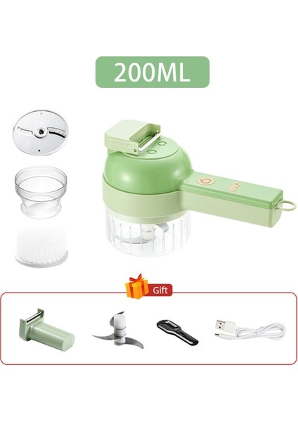 1 Adet Yüksek Kalite 4 In 1 Çok Fonksiyonlu Elektrikli Sebze Kesici Dilimleme Sarımsak Çamur Ezici Kıyıcı Kesme Presleme Karıştırıcı Gıda Dilimleyici (Yurt Dışından)