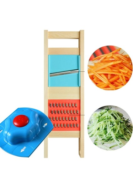 2 In 1 Takım B Ahşap Patates Rende Salatalık Sebze Dilimleme Salata Mutfak Parçalayıcı Peynir Havuç Kıyıcı Patates Soyucu Fransız Kızartma Kesici (Yurt Dışından)