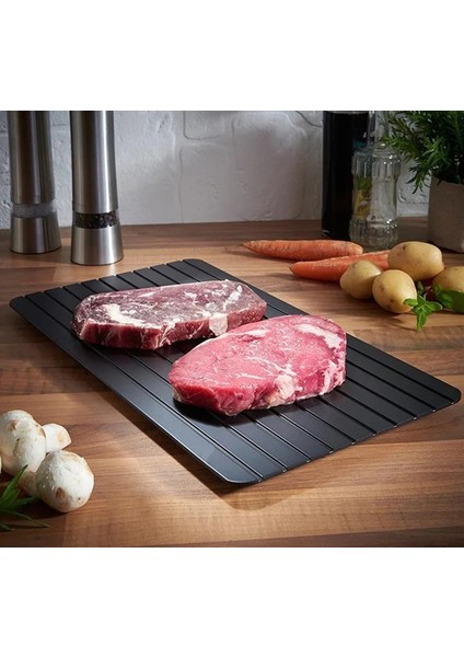 L Baki Pencairan Cepat Mencair Makanan Beku Buah Daging Cepat Mencairkan Piring Papan Nampan Alat Dapur Alat Pencairan gr Ayaklı (Yurt Dışından)