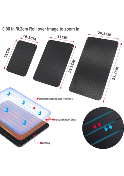 1 Adet M Hızlı Buz Çözme Tepsisi Çözülme Dondurulmuş Gıda Et Meyve Hızlı Buz Çözme Plaka Levha Buz Çözme Mutfak Gadget Aracı (Yurt Dışından)