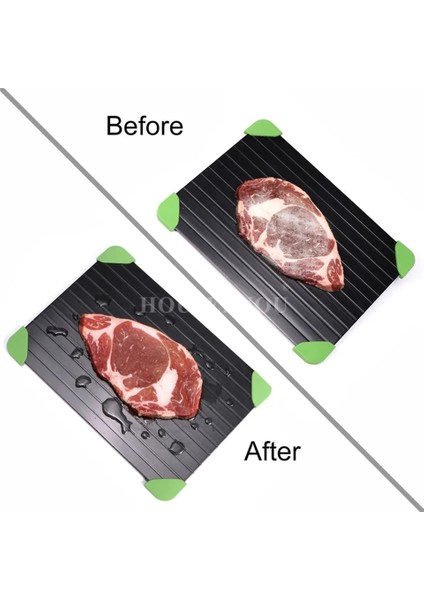 M 29.5X20.5X0.2CM Pro Thaw Master Magic Defrost Tepsi Metal Plaka Buz Çözme Tepsisi Güvenli Hızlı Çözdürme Et Balık Deniz Ürünleri Mutfak Aşçı Gadget Aracı (Yurt Dışından) modelleri