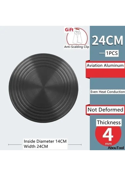 24 cm 4 mm Klip Hızlı Buz Çözme Tepsisi Çözülme Dondurulmuş Gıda Et Meyve Hızlı Buz Çözme Isı Iletim Plakası Mutfak Gaz Sobası Isı Iletim Plakası (Yurt Dışından)