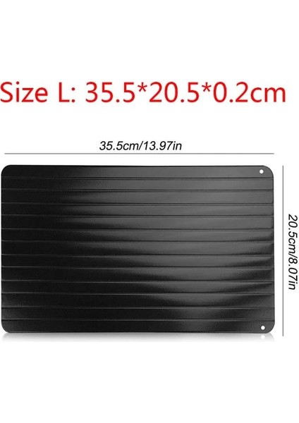 L 35X20.5X0.2 cm Hızlı Buz Çözme Tepsisi Çözülme Dondurulmuş Gıda Et Meyve Hızlı Buz Çözme Plaka Levha Buz Çözme Mutfak Gadget Aracı (Yurt Dışından)