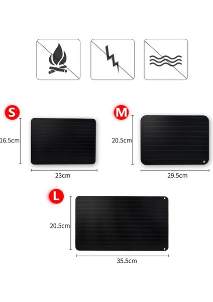 M 29.5X20.8X2 cm Hızlı Buz Çözme Tepsisi Çözülme Dondurulmuş Gıda Et Meyve Hızlı Buz Çözme Plaka Levha Buz Çözme Mutfak Aracı (Yurt Dışından)