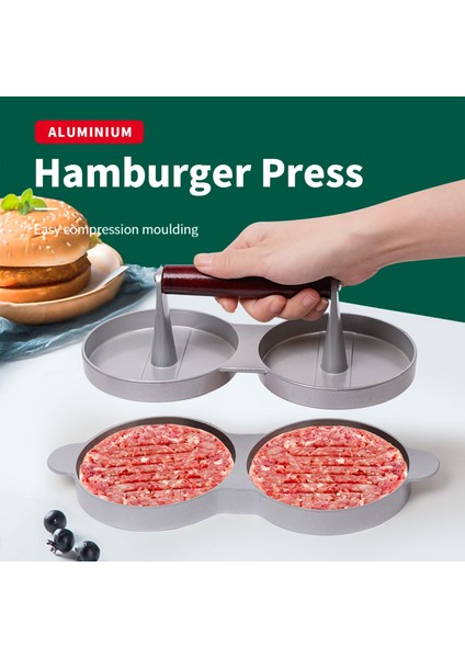 Tek 1 Adet Mini Burger Presi Kaymak Patty Ahşap Saplı Hamburger Presi Burger Presi Makinesi Izgara Barbekü Partisi Yapımcısı Et Presi (Yurt Dışından)