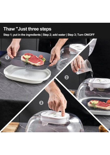 Gri Kilitleme Beslenme Biftek Hızlı Çözdürücü Sirkülasyonlu Isı Dağıtım Sistemi Büyük Kapasiteli Donma Çözülme Tepsisi Mutfak Aracı (Yurt Dışından) fırsatları