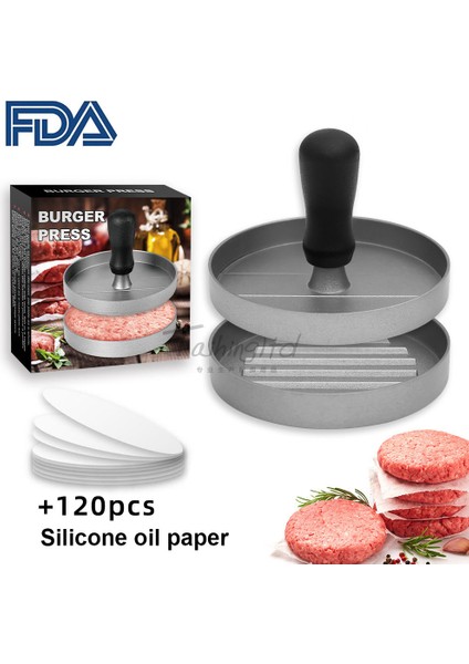 Hamburger Presi Hamburger Et Presi Patty Maker Alüminyum Alaşımlı Yapışmaz Sığır Eti Burger Presi Izgara Kalbur Barbekü Barbekü Pişirme Mutfak Gereçleri (Yurt Dışından) modelleri