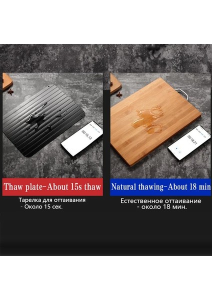 L Mutfak Çözdürme Plakası Dondurulmuş Et Buz Çözme Plakaları Hızlı Buz Çözme Deniz Ürünleri Donmayı Çözme Yiyecek Tepsileri Biftek Çözdürme Araçları Yemek Tepsisi (Yurt Dışından) fırsatları
