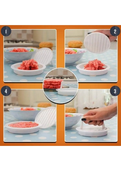 2 Adet Yuvarlak Şekil Hamburger Presi Hamburger Makinesi Makinesi Et Sığır Izgara Patty Barbekü Burger Makinesi Kalıp Mutfak Aksesuarları Yeni (Yurt Dışından)