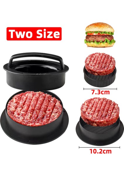 3 In 1 Abs 3 In 1 Hamburger Eti Basın Makinesi Abs Yapışmaz Doldurulmuş Burger Presi Sığır Pie Patty Maker Kalıp Barbekü Izgara Mutfak Aksesuarları (Yurt Dışından)