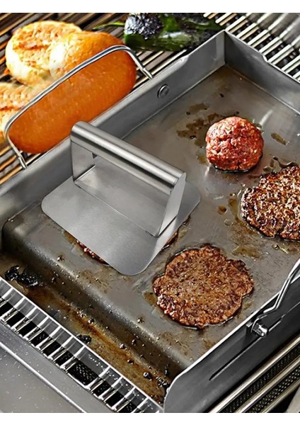 Paslanmaz Çelik Köfte Burger Presi Et Presi Yuvarlak Burger Parçalayıcı Dıy Sandviç Omlet Kalıp Mutfak Alet Araçları Ev Için (Yurt Dışından)