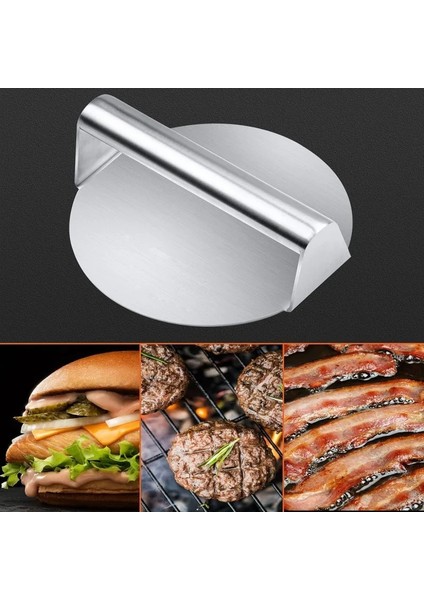 Kare Mutfak Aletleri ve Aksesuarları Paslanmaz Çelik Burger Presi Et Tabağı Patty Kalıbı Manuel Tip (Yurt Dışından) fırsatları