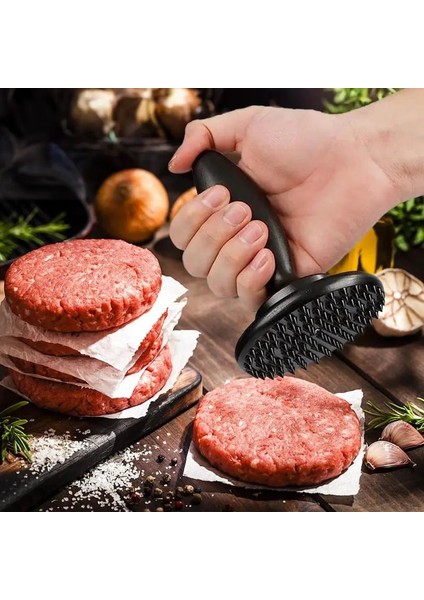 Siyah Burger Presi Çift Taraflı Et Yumuşatıcı Biftek Yumuşatıcı Et Pounder Mutfak Aletleri Yapışmaz Ezme Et Burger Presi (Yurt Dışından) modelleri