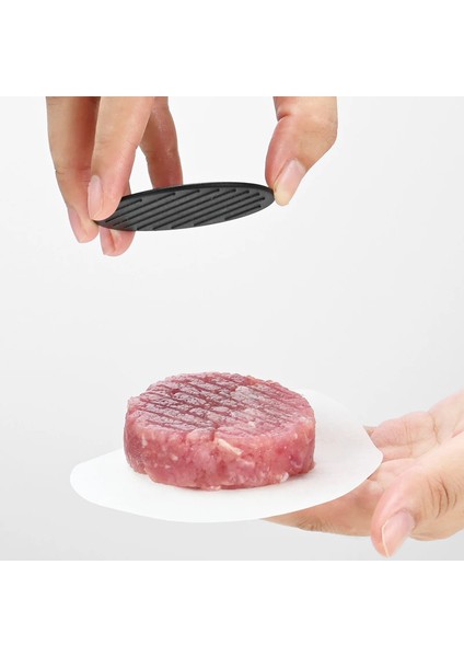 3 In 1 Kutu Dıy Hamburger Et Basın Makinesi Yuvarlak Şekil Yapışmaz Doldurulmuş Burger Köftesi Sığır Izgara Pasta Basın Kalıp Makinesi Mutfak Aracı (Yurt Dışından)