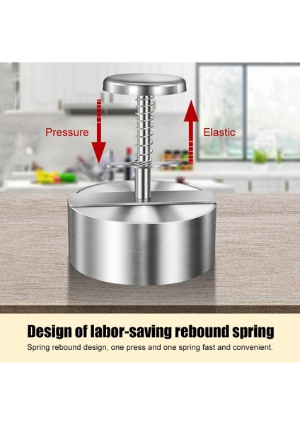 Boyutu 11.4cm Hamburger Presi Paslanmaz Çelik Hamburger Et Presi Et Köftesi Için Ayrılabilir Kolu Yapışmaz Mutfak Izgara Aksesuarları (Yurt Dışından) modelleri