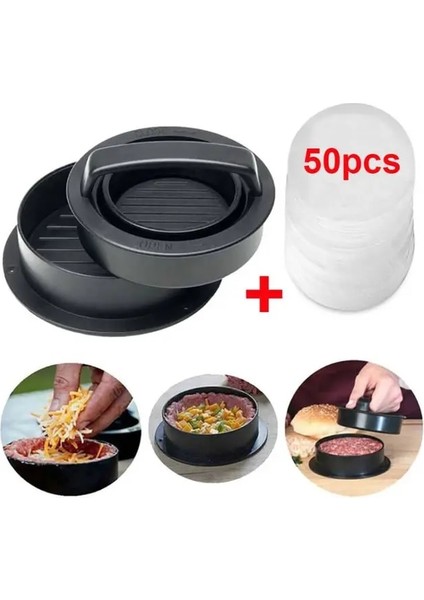 Pres ve Yağlı Kağıt Hamburger Makinesi Et Aracı Hamburger Presi Kalıp Et Için Burger Presi Sığır Izgara Burger Presi Patty Maker Kalıp Jambon Yapımcısı Mutfak (Yurt Dışından)