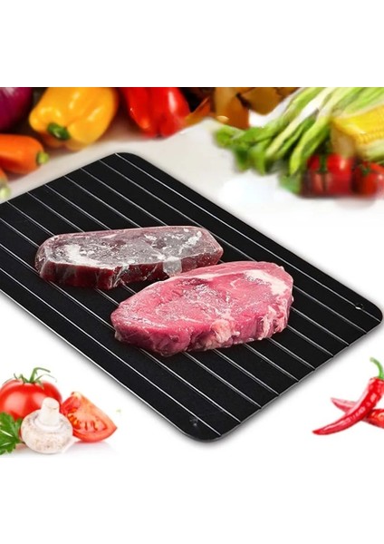Sadece 4pcs Kollu 1pcs Hızlı Buz Çözme Tahtası Çözülme Dondurulmuş Gıda Et Hızlı Buz Çözme Plakası Alüminyum Alaşımlı Biftek Buz Çözme Tepsisi Mutfak Aletleri (Yurt Dışından) fiyatları