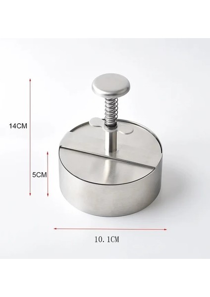 101 mm Hamburger Presi Hamburger Patty Maker Et Köftesi ve Ince Burger Yapmak Için 304 Paslanmaz Çelik Yapışmaz Burger Presi (Yurt Dışından)