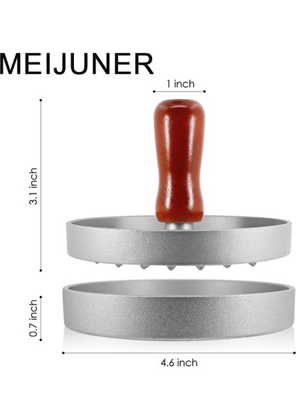 Kırmızı Meijuner Patty Presi Forma De Hamburger Presi Kalıp Dıy Burger Üreticisi Molde Hamburger Presi Burger Yapımı Burger Araçları MJ191 (Yurt Dışından)