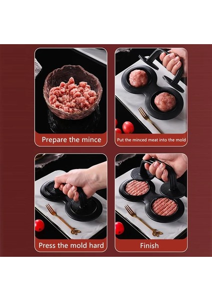 El Biftek Presi Etli Turta Makinesi Pirinç Topu Burger Kek Presi Mutfak Et Presi Kalıp Manuel Köfte Presleme Burger Presi (Yurt Dışından) indirimleri