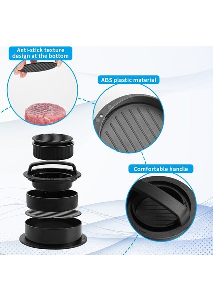 Hamburger Için Patty Yapmak Için Temel Bir Araç, Yapışmaz Dana Patty Tava, Hamburger Patty, Hamburger Patty, Hamburger... (Yurt Dışından) fiyatları