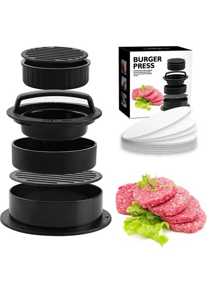 Hamburger Için Patty Yapmak Için Temel Bir Araç, Yapışmaz Dana Patty Tava, Hamburger Patty, Hamburger Patty, Hamburger... (Yurt Dışından) indirimleri